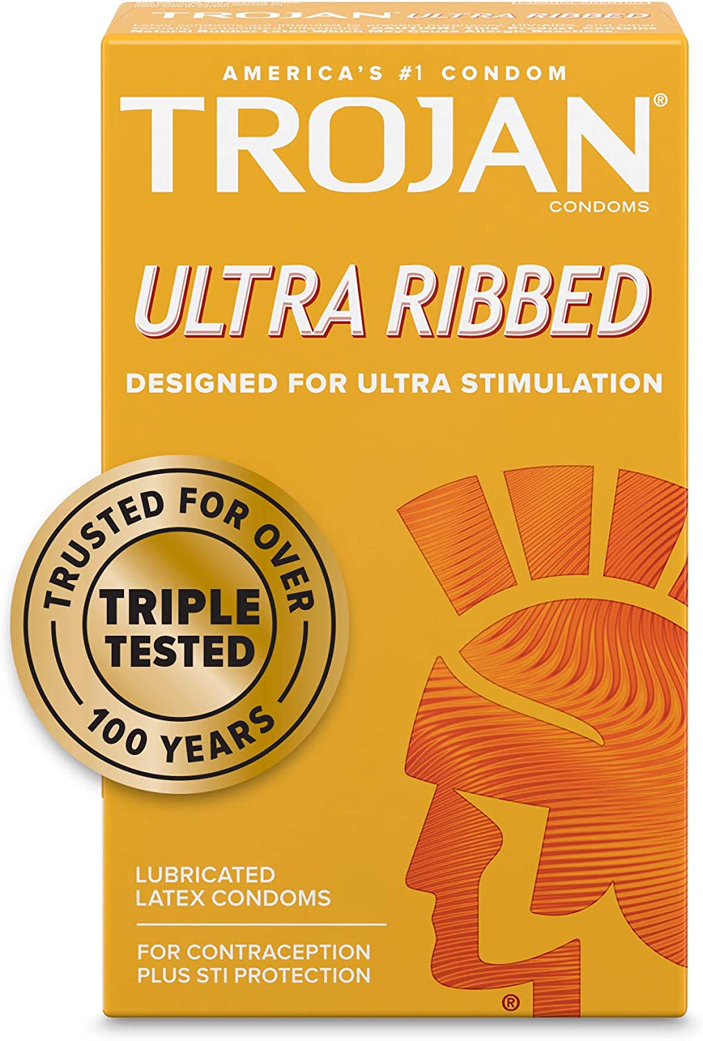 TROJAN Stimulations Ultra Ribbed Spermicidal Condoms, 12 Count $2.84 + FS w/ S&S