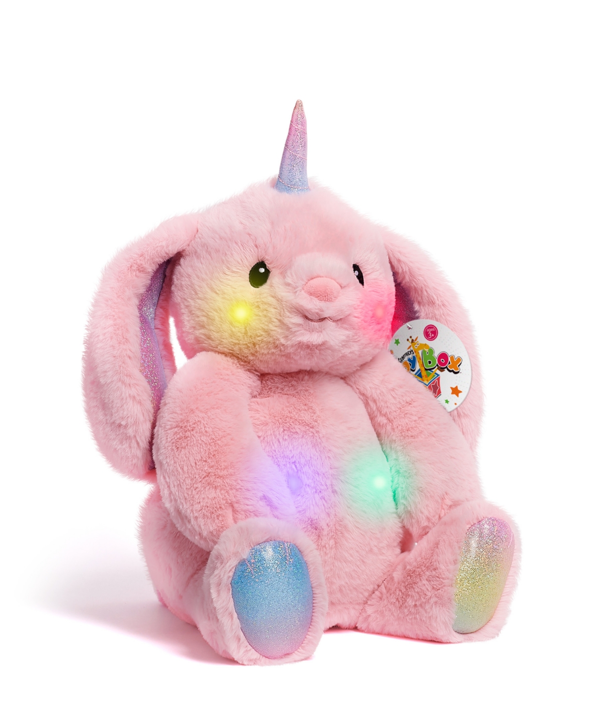 Geoffrey's Toy Box 15" Bunnycorn Plush Stuffed Animal with Led Lights and Sound $14.99 + Free Pickup