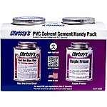 Christy's Handy Pack: Red Hot Blue Glue Medium Body PVC Cement and Purple Primer $8.88 + Free Shipping