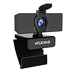 Prime Members: NexiGo N60 1080P Webcam with Microphone $2.99 + FS w/ Prime