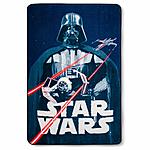 Star Wars (Jay Franco) Blankets and Pillows: Classic Vintage Logo Blanket $7.62, Chewie Throw Blanket $5.51,Girls Vader Pillow $6.51 and More - FS w/ Prime