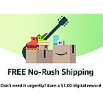 $3 Digital Credit w/ Free No-Rush Shipping on Items / Purchases $3.01+