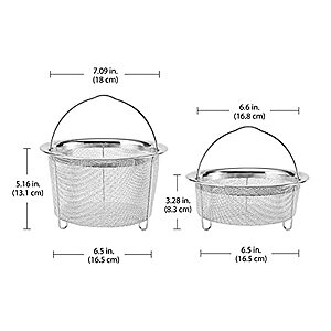 Lifetime Brands 5252247 Instant Pot Official Mesh Steamer Basket