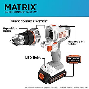 20V Max* Matrix Cordless Drill Combo Kit, 2-Tool