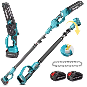 Seesii 8" Chainsaw Extension Pole Saw Set w/ 2x 4ah Batteries $64 + FS