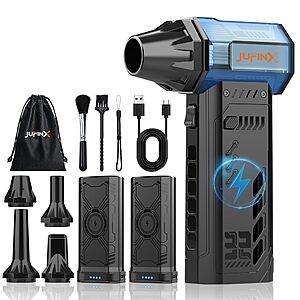 JUFINX x301MAX Electric Compressed Air Duster w/ 2 Replaceable Batteries $60 + Free S&H