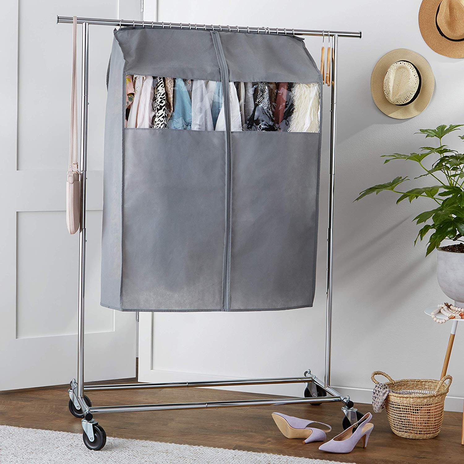 Amazonbasics Wardrobe 32 Hanging Closet Storage Bag With Zipper