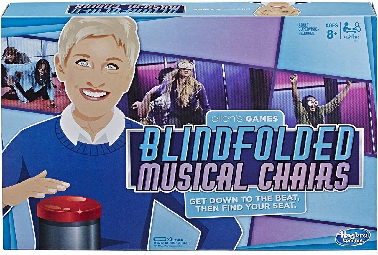 Hasbro Gaming Ellen S Games Blindfolded Musical Chairs Game Ellen