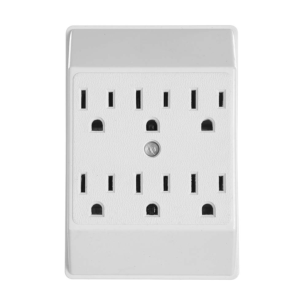 Eaton 1146W-SP 15-Amp 125-Volts Six Outlet Tap Duplex Receptacle, White - $3.55 FS w/ Prime