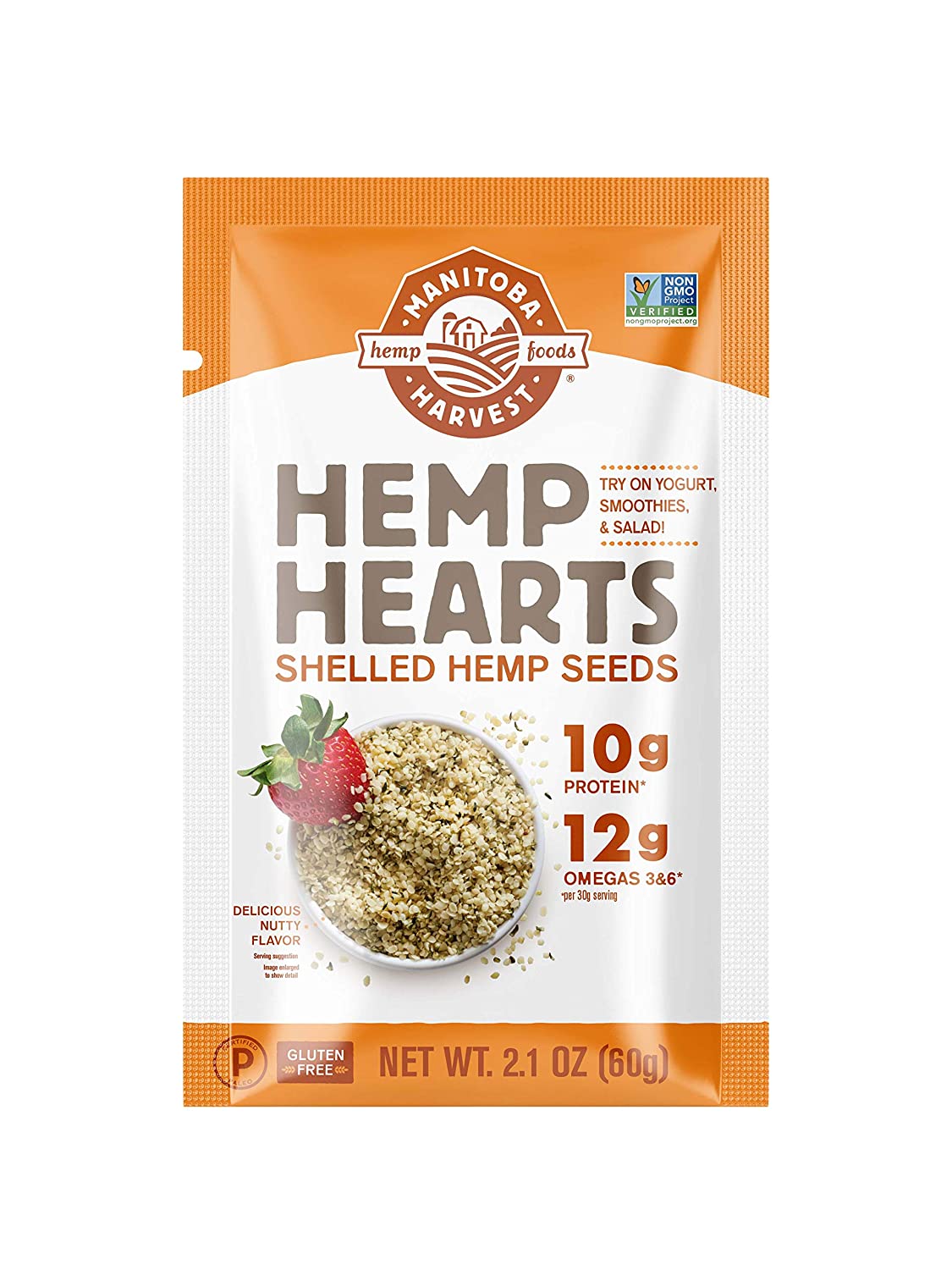 (Pack of 12) Manitoba Harvest Hemp Hearts Raw Shelled Hemp Seeds, 2.1oz (25.2oz total) - $9.40 - FS w/ S&S