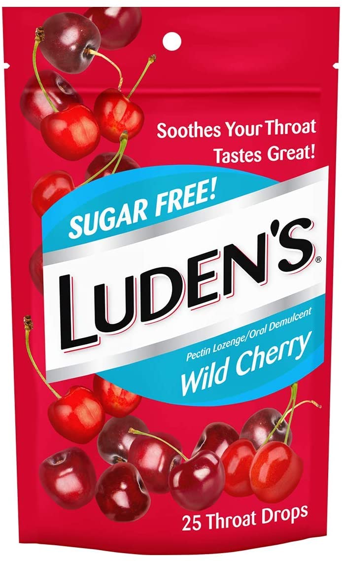 Luden's Sugar Free Wild Cherry Cough Throat Drops (25 Drops) 1 Bag - $1.40 - FS w/ S&S