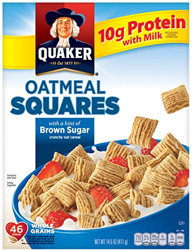 Quaker Oatmeal Squares, Crunchy Oatmeal Cereal with a Hint of Brown Sugar, 14.5 Ounce box $1.89 - FS w/ S&S