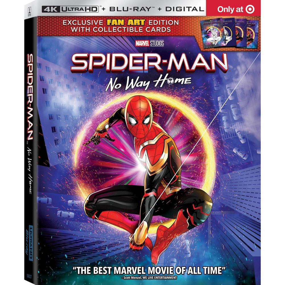 Spider-Man: No Way Home (Target Exclusive) (4K/UHD + Blu-ray + Digital) $28