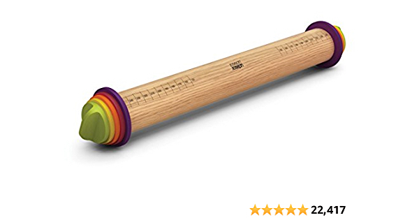 Joseph Joseph Adjustable Rolling Pin with Removable Rings, 13.6", Multi-Color - $6.38