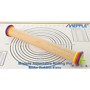  Joseph Joseph Adjustable Rolling Pin with Removable Rings,  13.6, Multi-Color: Home & Kitchen