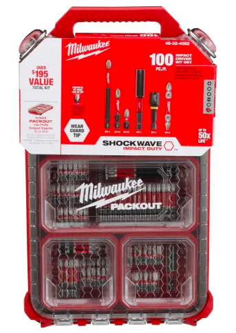 SHOCKWAVE Impact Duty Alloy Steel Drill and Screw Driver Bit Set 100-Piece 