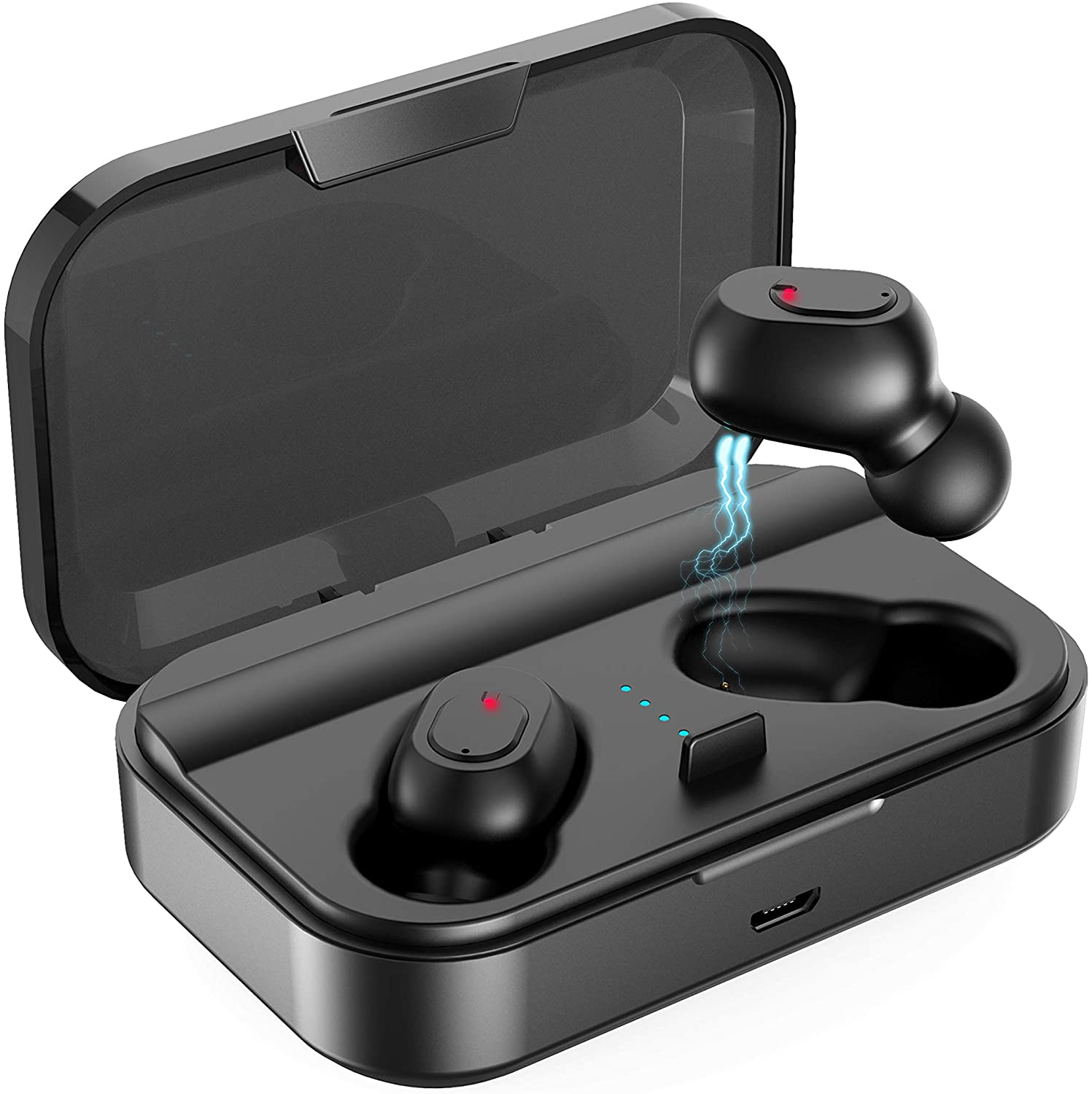 Amazon.com: Bluetooth 5.0 Wireless Earbuds with 2000mAh Charging Case TWS Stereo Headphones 90Hours Continuous Playback in Ear Built in Mic $10.99
