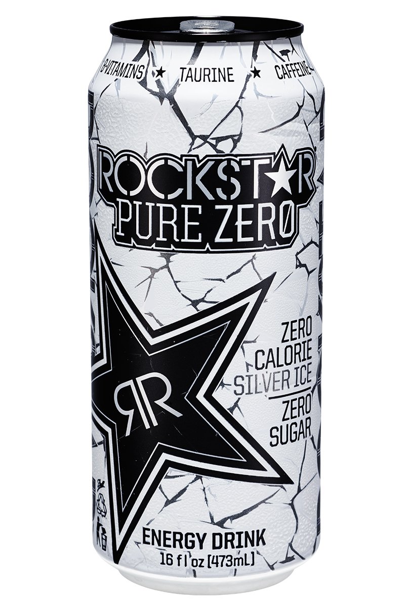16 oz, Rockstar Energy Drink, Orange Recovery or Pure Zero, (Pack of 24) - $24.00 (as low as $22.80 w/ S&S)
