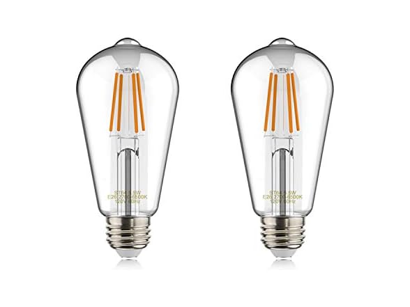 helloify Edison ST19(ST64) WiFi LED Smart Bulb, Filament Vintage Style,  - $4.68 2  pack