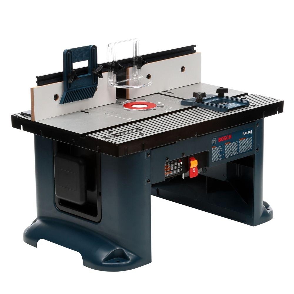 Bosch 27 in. x 18 in. Aluminum Top Benchtop Router Table with 2-1/2 in. Vacuum Hose Port-RA1181 - $203