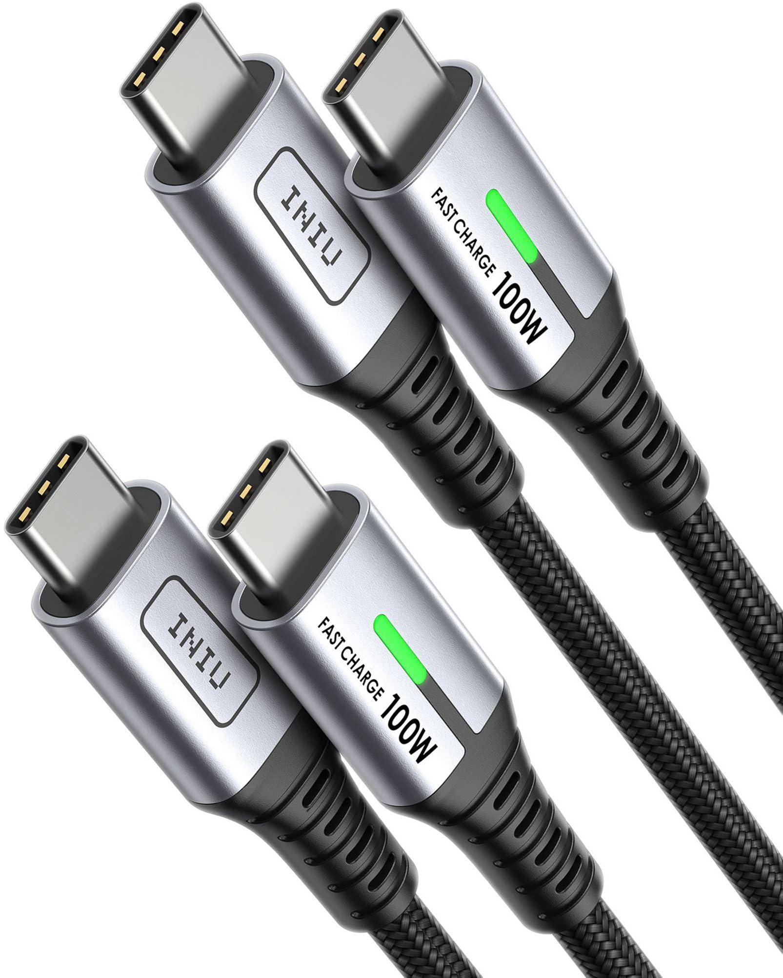 INIU USB C to USB C Cable, (6ft, 2-Pack) 100W USB C to C Fast Charging Cable $4.81