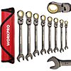 WORKPRO 8-piece SAE Flex-Head Ratcheting Combination Wrench Set $23 + Free S/H