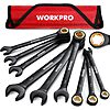 9-pc WORKPRO Anti-Slip SAE or Metric Ratcheting Combination Wrench Set $25 + Free S/H