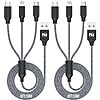 2-pack of 6ft Xnewcable 3-in-1 USB Charge Cable (USB-C, Lighting, MicroUSB) $5.40 @ Amazon