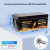 MFUZOP 12V 300Ah Lithium LiFePO4 Battery w/ 200A BMS  $258 + Free S/H $257