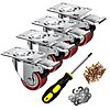 4-Ct of 2&amp;quot; Polyurethane Caster Wheels + Brakes &amp;amp; Screws $10 @ Amazon