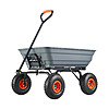 4-Cu-Ft Vevor Poly Garden Utility Dump Cart (600-Lb Capacity) $54 + Free S/H