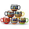 6-Ct 18-Oz vancasso KRVI Bohemian Coffee / Hot Chocolate Mugs