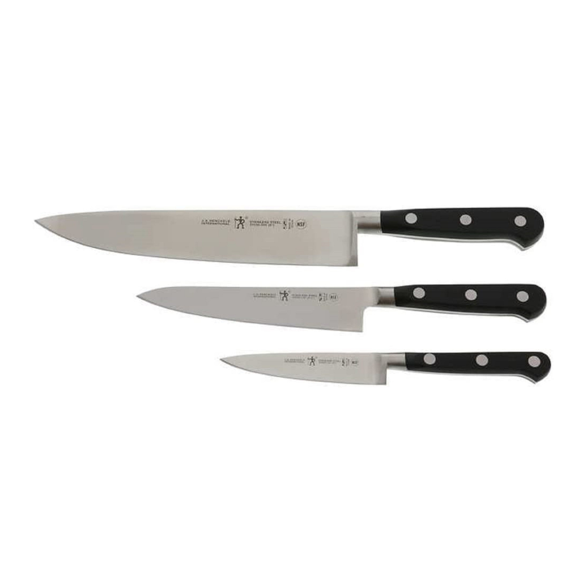 Zwilling J.A Henckels Couteau 3-Piece Forged Set: (8" chefs, 6" utility, & 4" paring)  $60 + free s/h at Focus Camera (less w/ SD Cashback)