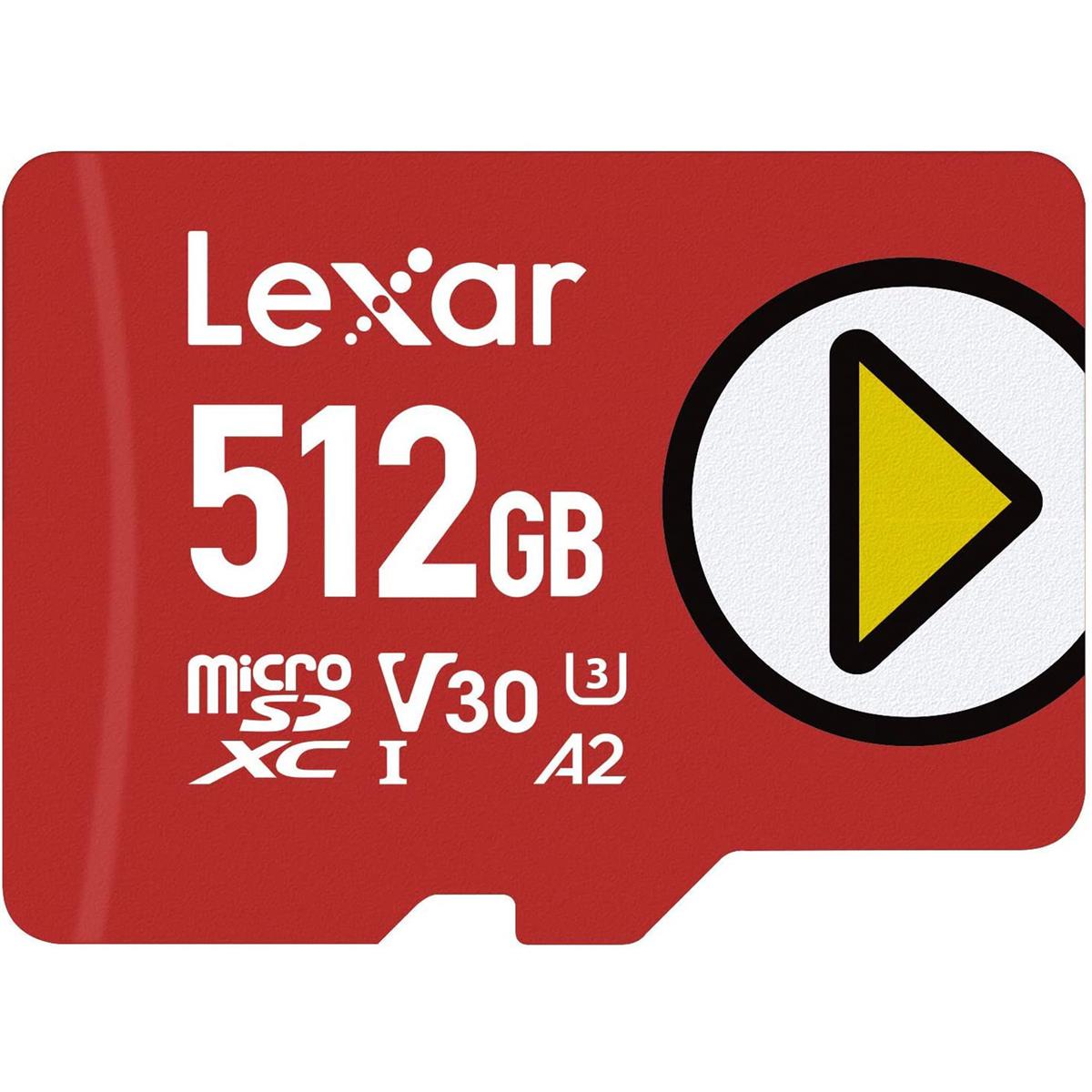 Lexar Memory: 512GB PLAY UHS-I U3 MicroSDXC $57, 128GB 633x microSDXC UHS-I $16 & more + free S/H At Adorama