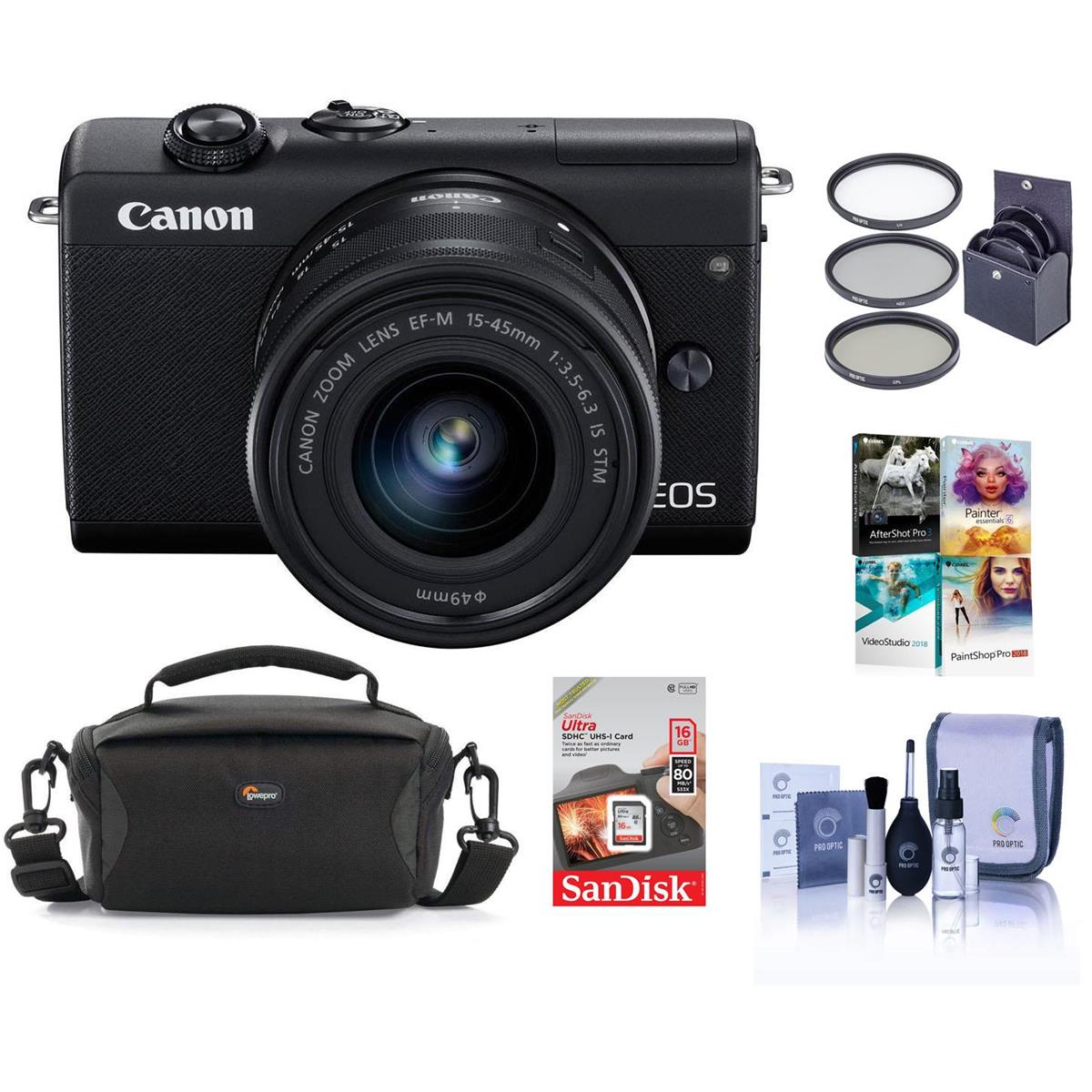Canon M200 Mirrorless Camera with EFM 15-45mm Lens + Acc Kit $449, with Tripod Grip $499 + free s/h at Adorama