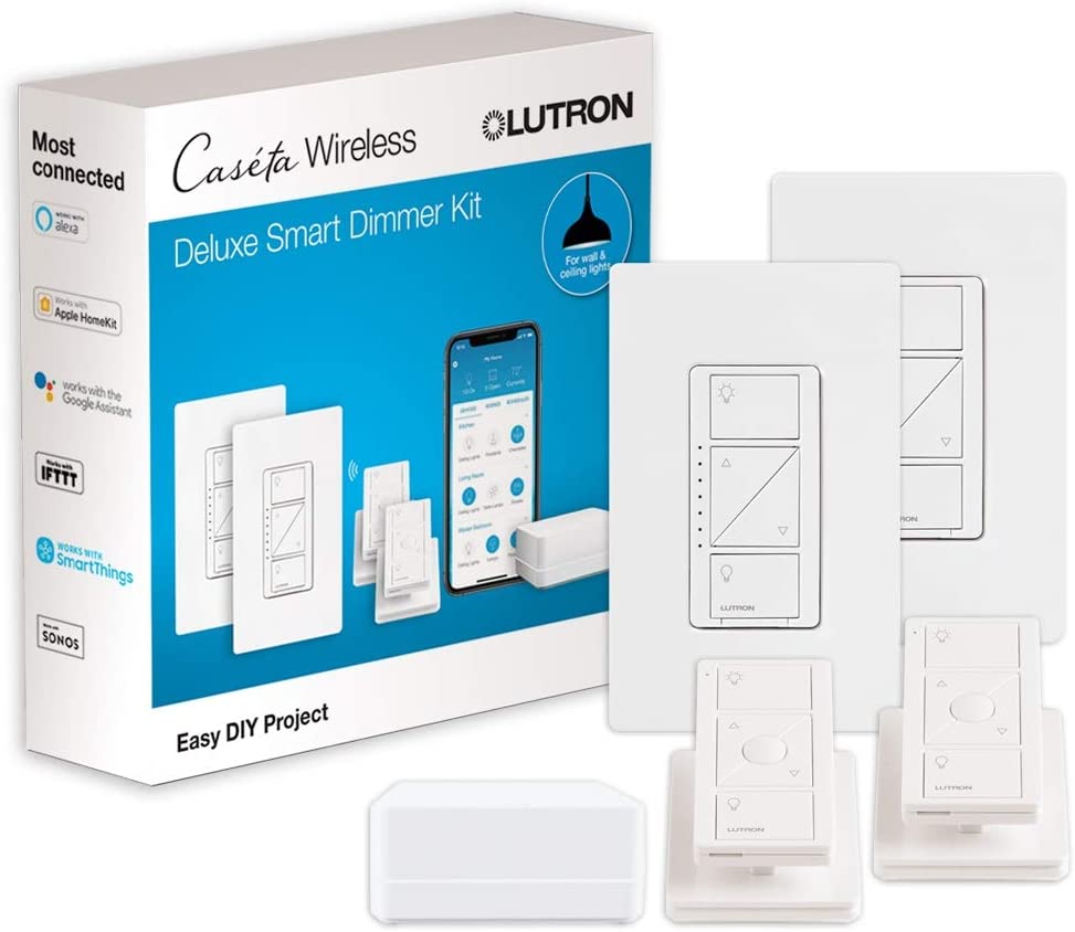Lutron Caseta Wireless Smart Light Dimmer Switch (Pair) $95 + free s/h at Amazon