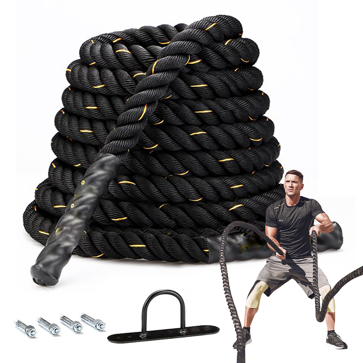 30Ft KingSo 1.5inch Heavy Exercise Training Rope $29 + free s/h at Walmart