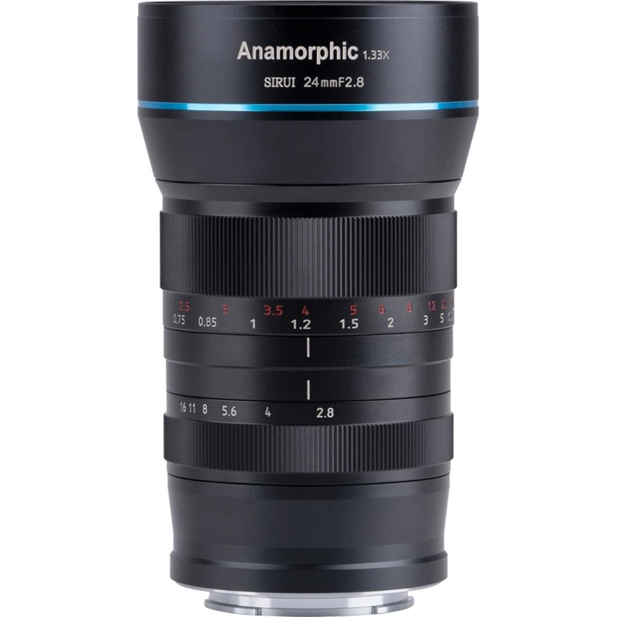 24mm Sirui f/2.8 1.33X Anamorphic Lens for Sony, Canon, Nikon, & More $699 + free s/h