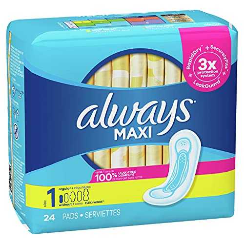 24-Ct Always Maxi Feminine Pads $2.56 at Amazon w/ S&S