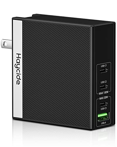 4-Port Haycide 100w GaN Wall Charger (USB-C / USB-A)