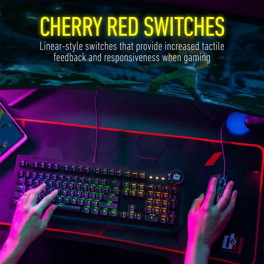 Deco Gear RGB Mechanical Keyboard with Cherry MX Red Switches