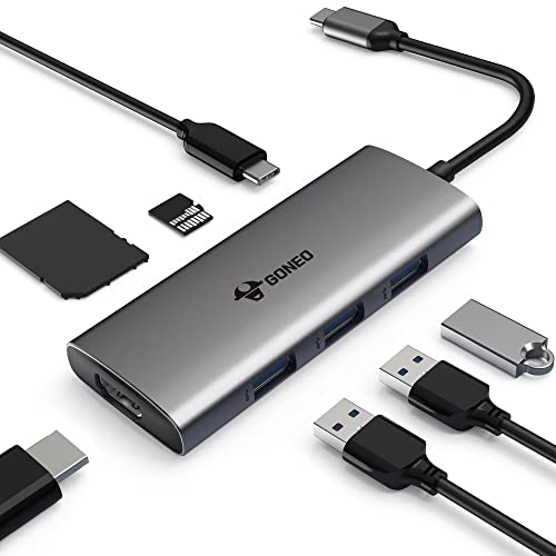 GONEO 7 in 1 USB C Hub w/ 100W PD, HDMI, USB 3.0 & more $9 at Amazon