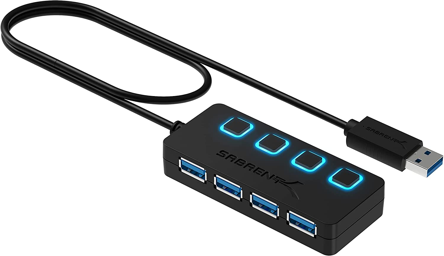 Sabrent 4-Port USB 3.0 Hub w/ Individual Power Switches $10 @ Amazon