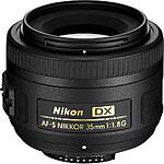 (refurb) Nikon 35mm f/1.8G AF-S DX DSLR Lens $135 + free s/h at Adorama