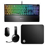 SteelSeries  Apex 3 Keyboard + Arctis 1 Headset + Rival 3 Mouse + QcK Mousepad $80 + Free Shipping