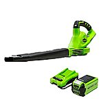 Greenworks 40V (150 MPH / 130 CFM) Cordless Leaf Blower w/ 2.0Ah Battery and Charger $75 + free s/h