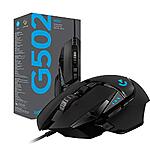 Logitech G502 Hero Wired Optical Gaming Mouse w/ RGB Lighting (Black) $30 + Free Shipping