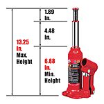 4000lbs BIG RED T90203B-1 Torin Hydraulic Welded Bottle Jack $19 at Amazon