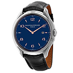 Baume &amp; Mercier Clifton Date Blue or Silver Dial 45mm Watch $595 each + free s/h