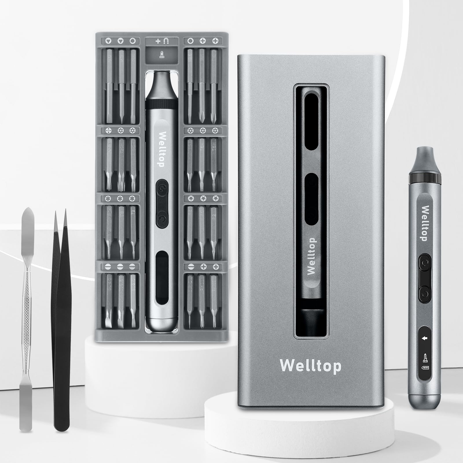 Welltop Mini USB Rechargeable Screwdriver w/ 48 Magnetic Bits $16 @ Amazon